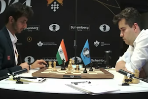 Santosh Vidit lost to Ian Nepomniachtchi in Round 11 in a vital result for both of them. Photo © 
